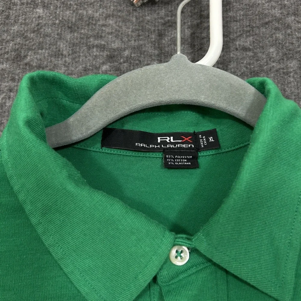 Ralph Lauren RLX Polo Shirt Mens XL Performance Golf Stretch Polyester‎ Blend
